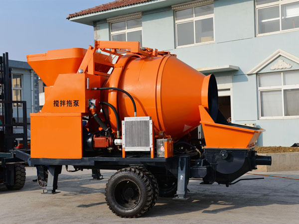 concrete mixer with pump